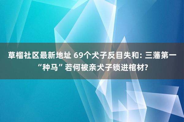 草榴社区最新地址 69个犬子反目失和: 三藩第一“种马”若何被亲犬子锁进棺材?